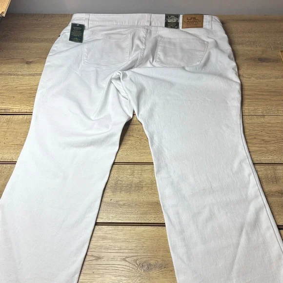 Lauren Ralph Lauren Women's White Modern Curvy Straight Leg Jeans Size 22W- NWT - Picture 5 of 8